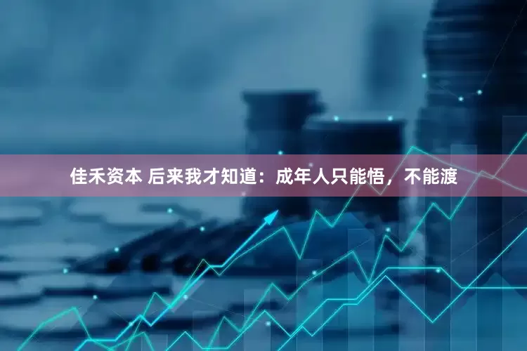 佳禾资本 后来我才知道：成年人只能悟，不能渡